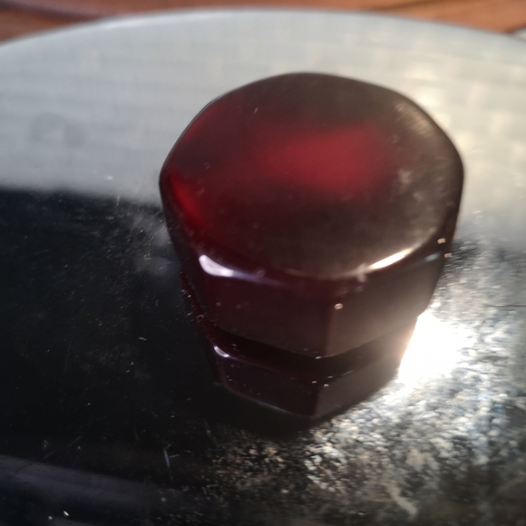 MCM Glo-Hill Canada Chrome Cherry Red Bakelite Oval Lidded Dish & Serving Tray - Picture 8 of 13